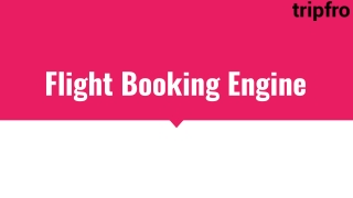 Flight Booking Engine