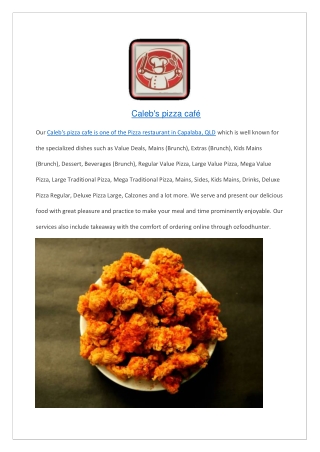 Caleb's pizza café
