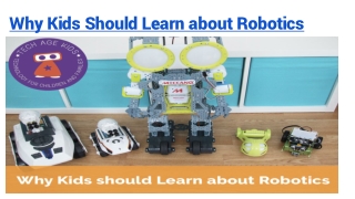 Why Kids Should Learn about Robotics