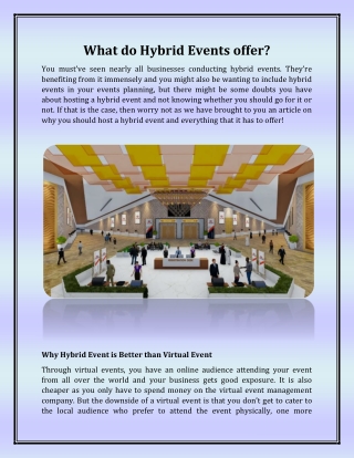 What do Hybrid Events offer?