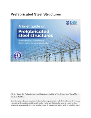 Prefabricated Steel Structures