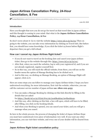 Japan Airlines Refund Process