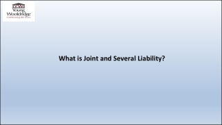 What is Joint and Several Liability