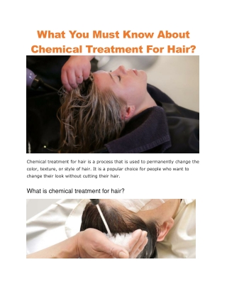 chemical treatment for hair