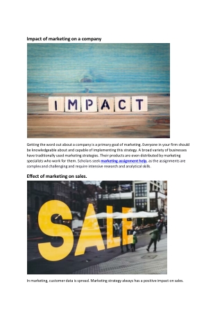 Impact of marketing on a company.docx