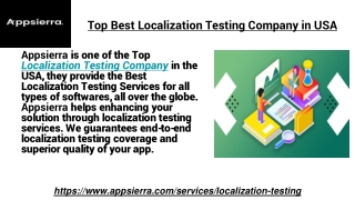 Top Best Localization Testing Company in USA