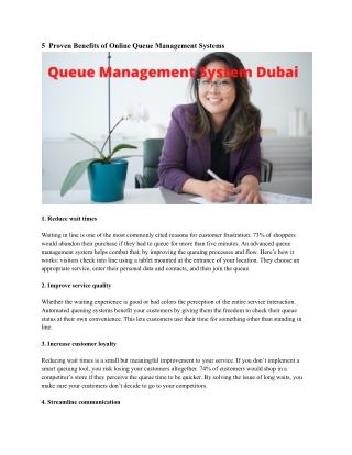 Queue Management System Dubai