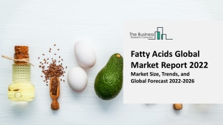 Fatty Acids Global Market By Product Type, By Manufacturers, Technology, Application, Regions, Growth Analysis and Forec