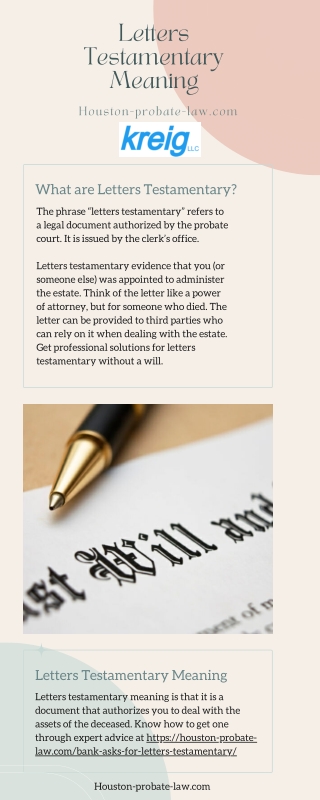 Letters Testamentary Meaning - Houston-probate-law.com