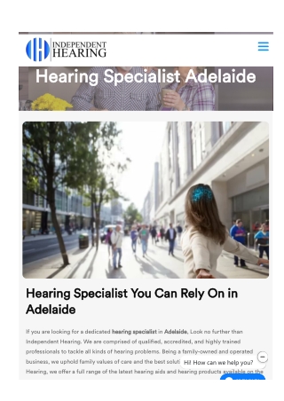Hearing Specialist Adelaide