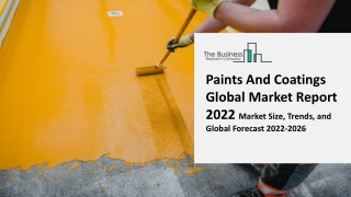 Paints And Coatings Global Market Trends, Product Type, Share, Size, Growth, Opportunity and Forecast 2022-2031