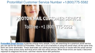 1(800) 775 5582 ProtonMail Customer Service Number