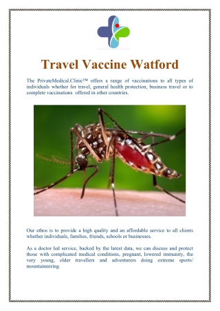 Travel Vaccine Watford