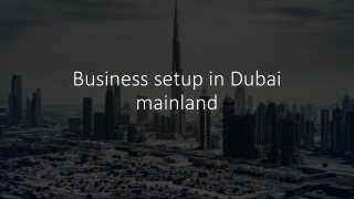 Business setup in Dubai mainland​