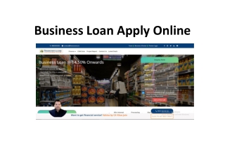 Business Loan Apply Online