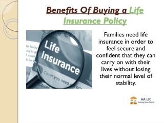 Benefits Of Buying a Life Insurance Policy