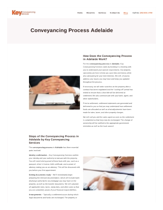 Conveyancing Process Adelaide