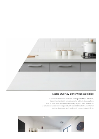 Stone Overlay Benchtops Adelaide