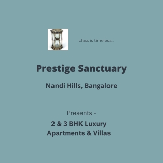 Prestige Sanctuary Nandi Hills, Bangalore PDF