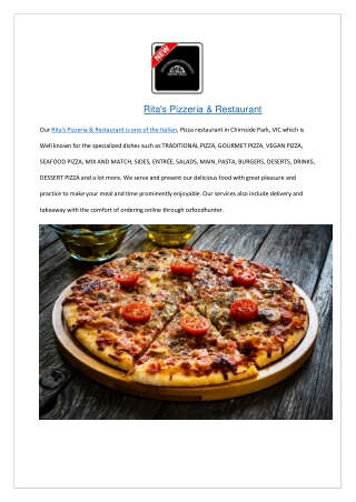 Rita's Pizzeria & Restaurant