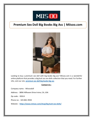 Premium Sex Doll Big Boobs Big Ass  Miisoo