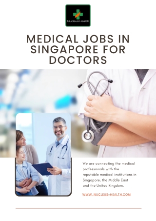 Medical Jobs in Singapore For Doctors | Nucleus Health