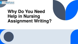Why Do You Need Help in Nursing Assignment Writing