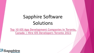 Top 10 iOS App Development Companies in Toronto, Canada  Hire iOS Developers Toronto 2022