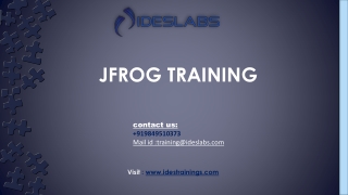 JFrog Training - IDESTRAININGS