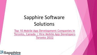 Top 10 Mobile App Development Companies in Toronto, Canada  Hire Mobile App Developers Toronto 2022