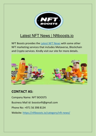 Latest NFT News  Nftboosts.io