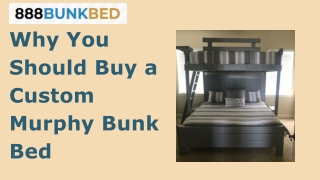 Why You Should Buy a Custom Murphy Bunk Bed