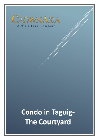 Condo in Taguig- The Courtyard