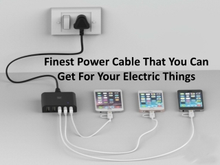 Some of the information regarding power cables