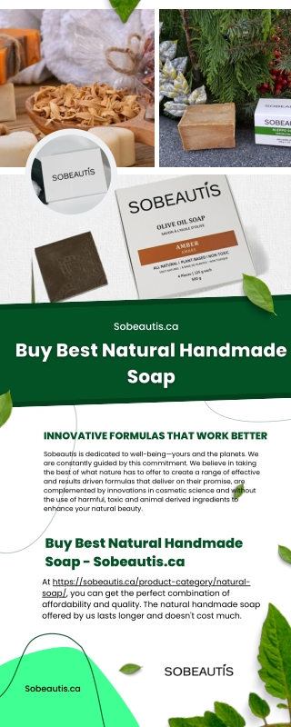 Buy Best Natural Handmade Soap - Sobeautis.ca