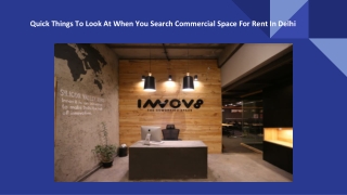 Quick Things To Look At When You Search Commercial Space For Rent In Delhi