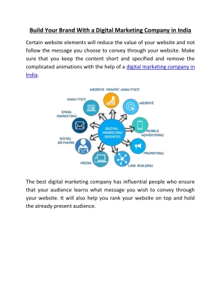 Build Your Brand With a Digital Marketing Company in India