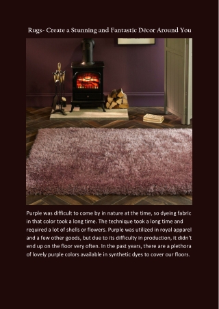 Rugs- Create a Stunning and Fantastic Décor Around You