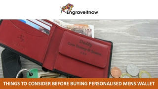 Things to Consider Before Buying Personalised Mens Wallet