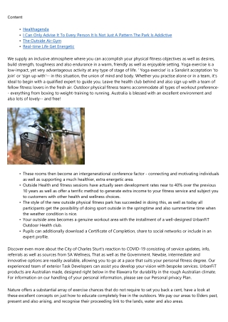 Build An Outside Fitness Training Business