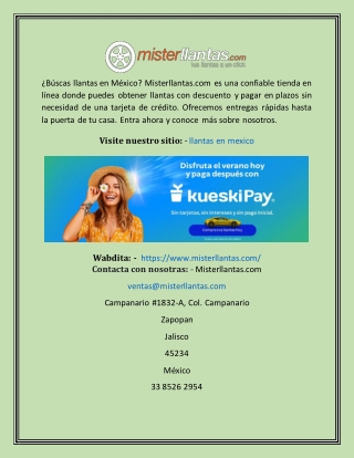 Llantas en México  Misterllantas.com