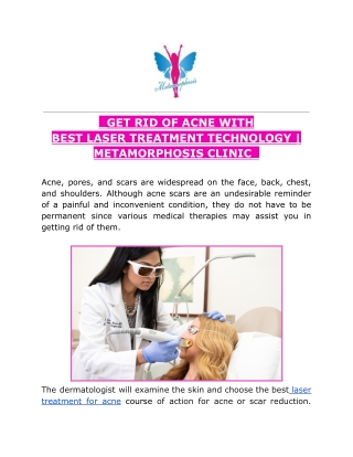 GET RID OF ACNE WITH BEST LASER TREATMENT TECHNOLOGY | METAMORPHOSIS CLINIC_ | M