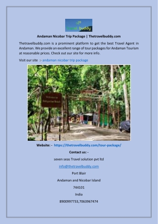 Andaman Nicobar Trip Package Thetravelbuddy
