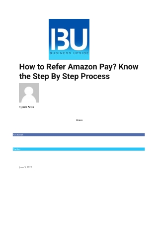 How to Refer Amazon Pay
