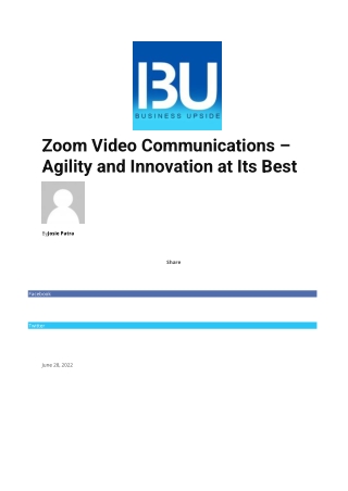 Zoom Video Communications