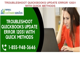 TROUBLESHOOT QUICKBOOKS UPDATE ERROR 12031 WITH QUICK METHODS