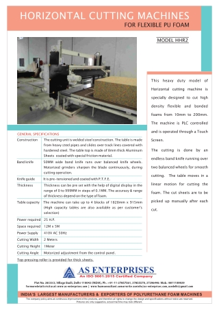 Horizontal Cutting Machine (Heavy) | A S Enterprises