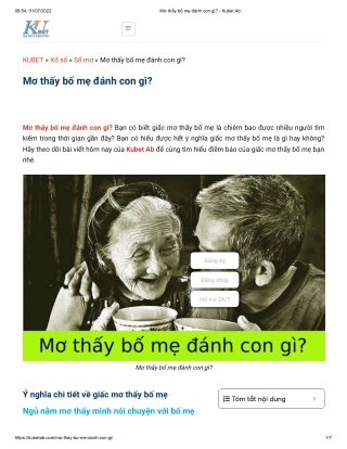 Mơ thấy bố mẹ đánh con gì_ - Kubet Ab