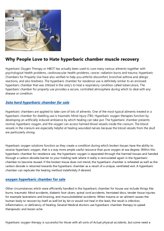 The Pros and Cons of where to rent or buy hyperbaric chamber chicago?