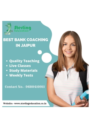 Best Bank Coaching In Jaipur Sterling Education